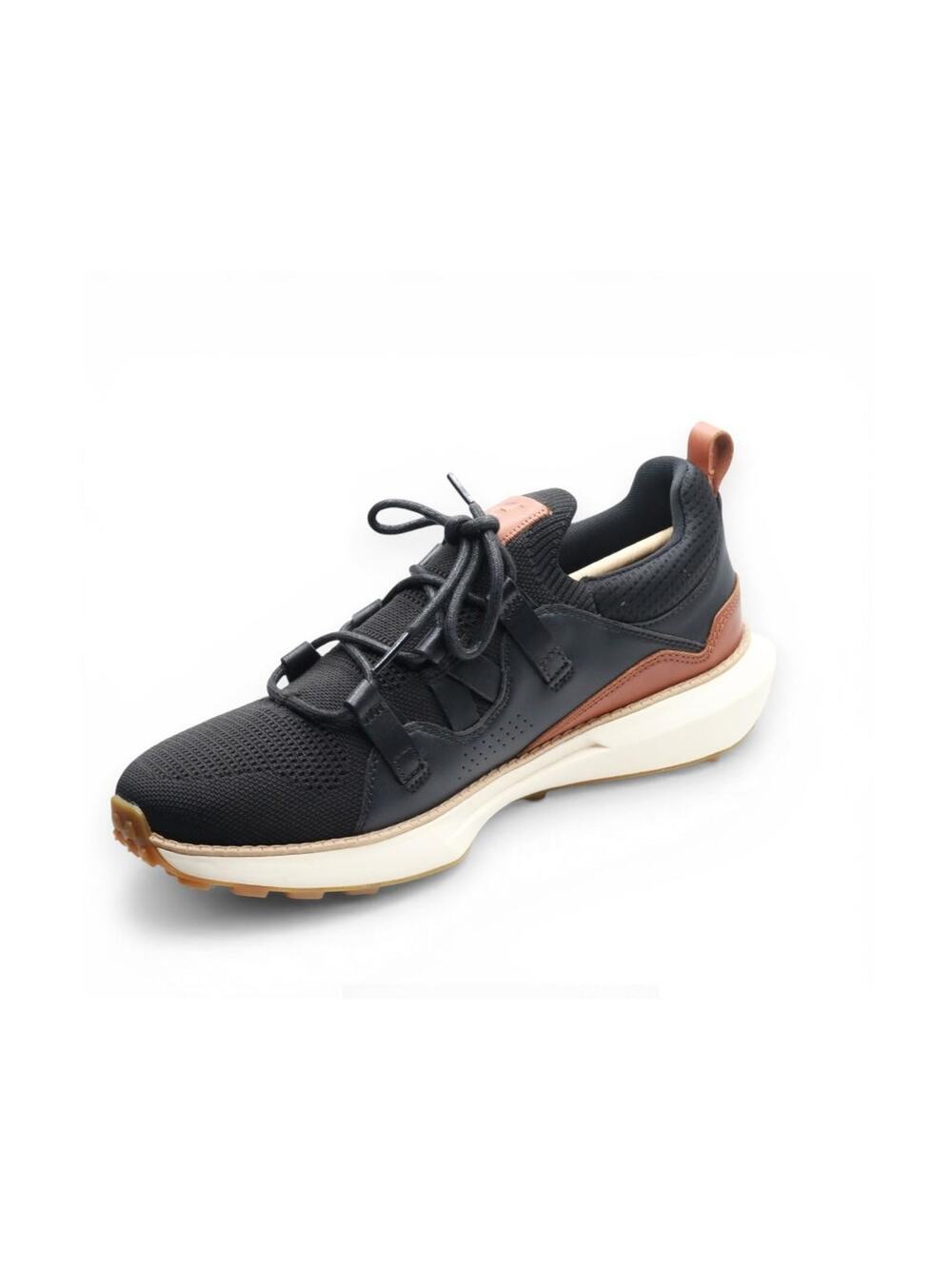 COLE HAAN MEN'S GRAND MOTION WOVEN STITCH 2, BLACK/BRITISH TAN/IVORY, 8.5-W US